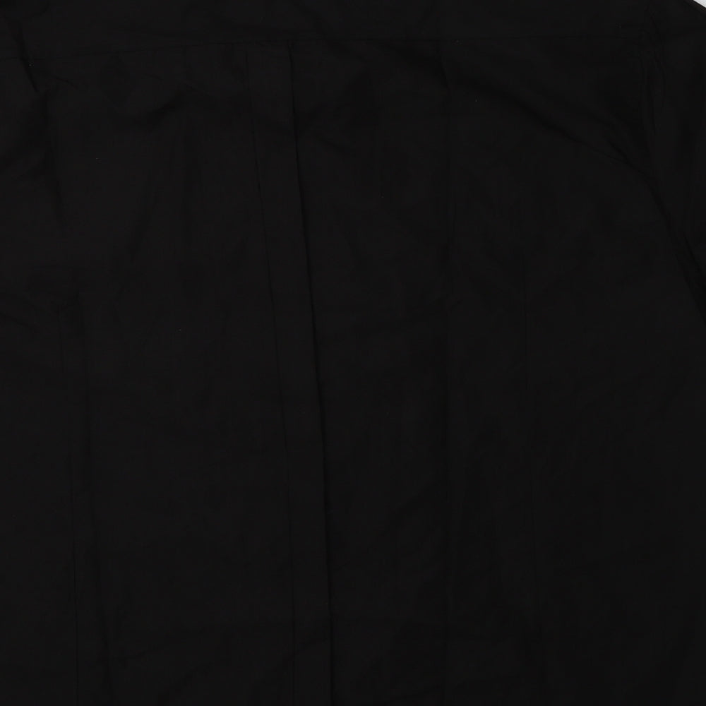 Preworn Womens Black  Polyester Basic Blouse Size 2XL Mock Neck