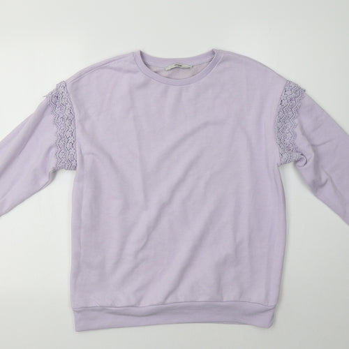 George Womens Purple  Polyester Pullover Sweatshirt Size 10