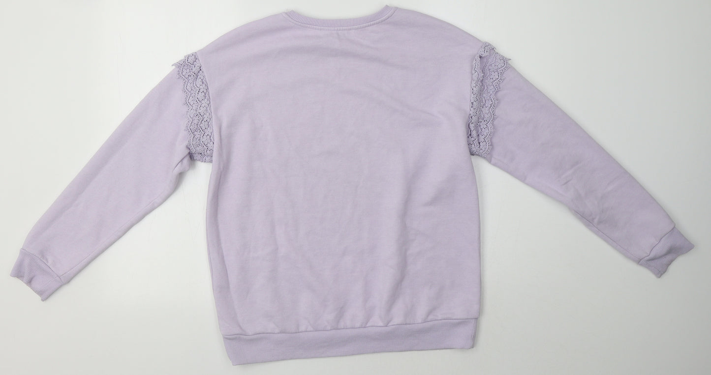 George Womens Purple  Polyester Pullover Sweatshirt Size 10