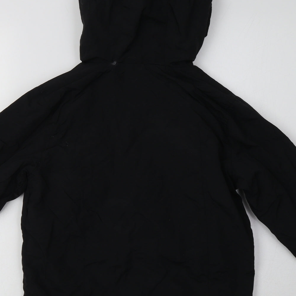 Flip Back Girls Black   Windbreaker Jacket Size 8 Years