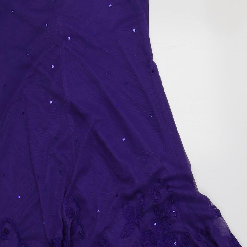 Together Womens Purple  Polyester Fit & Flare  Size 16 Sweetheart