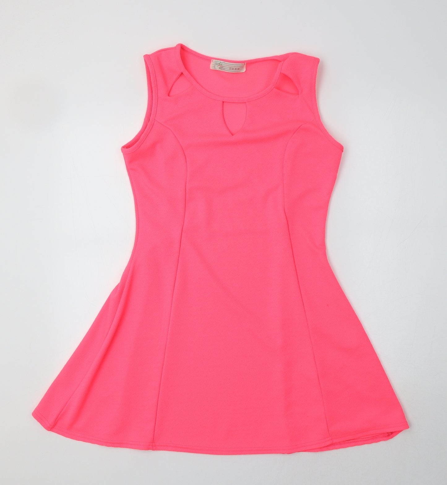 Cameo Rose Womens Pink  Polyester Fit & Flare  Size 14 Crew Neck