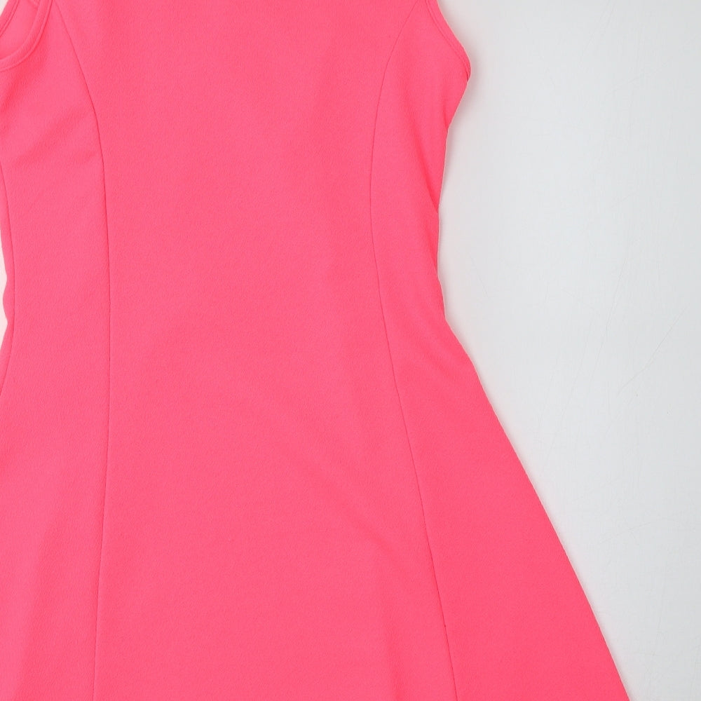 Cameo Rose Womens Pink  Polyester Fit & Flare  Size 14 Crew Neck