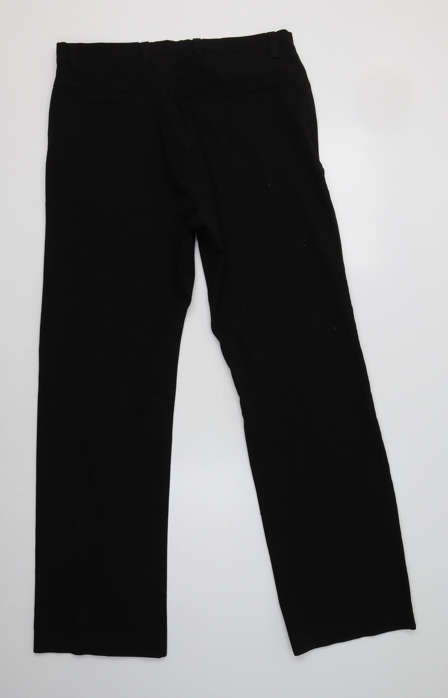 Peter Werth Mens Black  Polyester Dress Pants Trousers Size 34 L32 in Regular