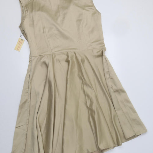 Lindy Bop Womens Gold  Polyester Fit & Flare  Size 16 Sweetheart