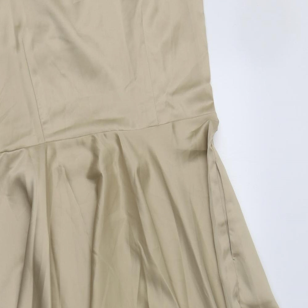 Lindy Bop Womens Gold  Polyester Fit & Flare  Size 16 Sweetheart