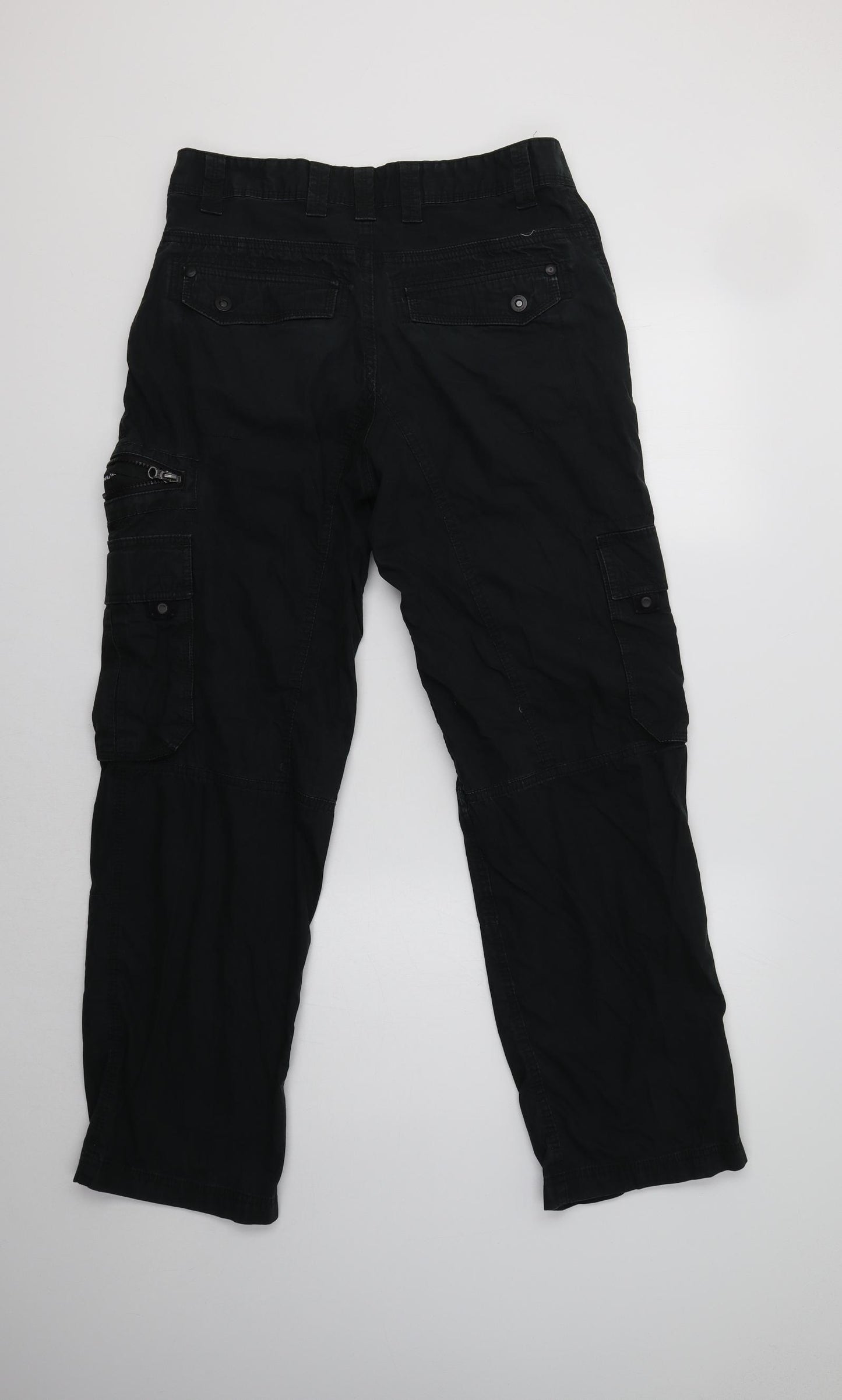 NEXT Mens Green  Cotton Cargo Trousers Size 32 L31 in Regular