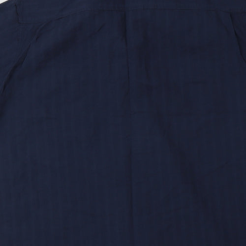 Red Herring Mens Blue Striped Cotton  Button-Up Size L Collared