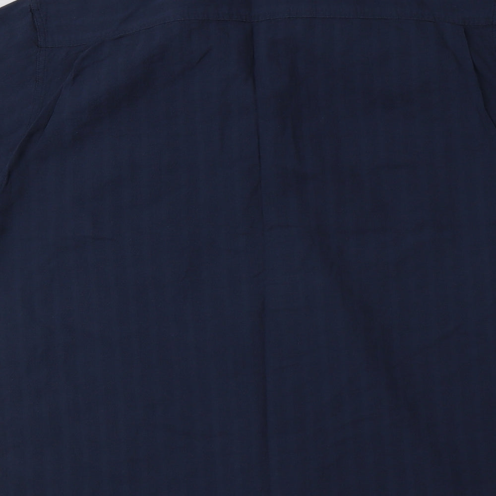 Red Herring Mens Blue Striped Cotton  Button-Up Size L Collared