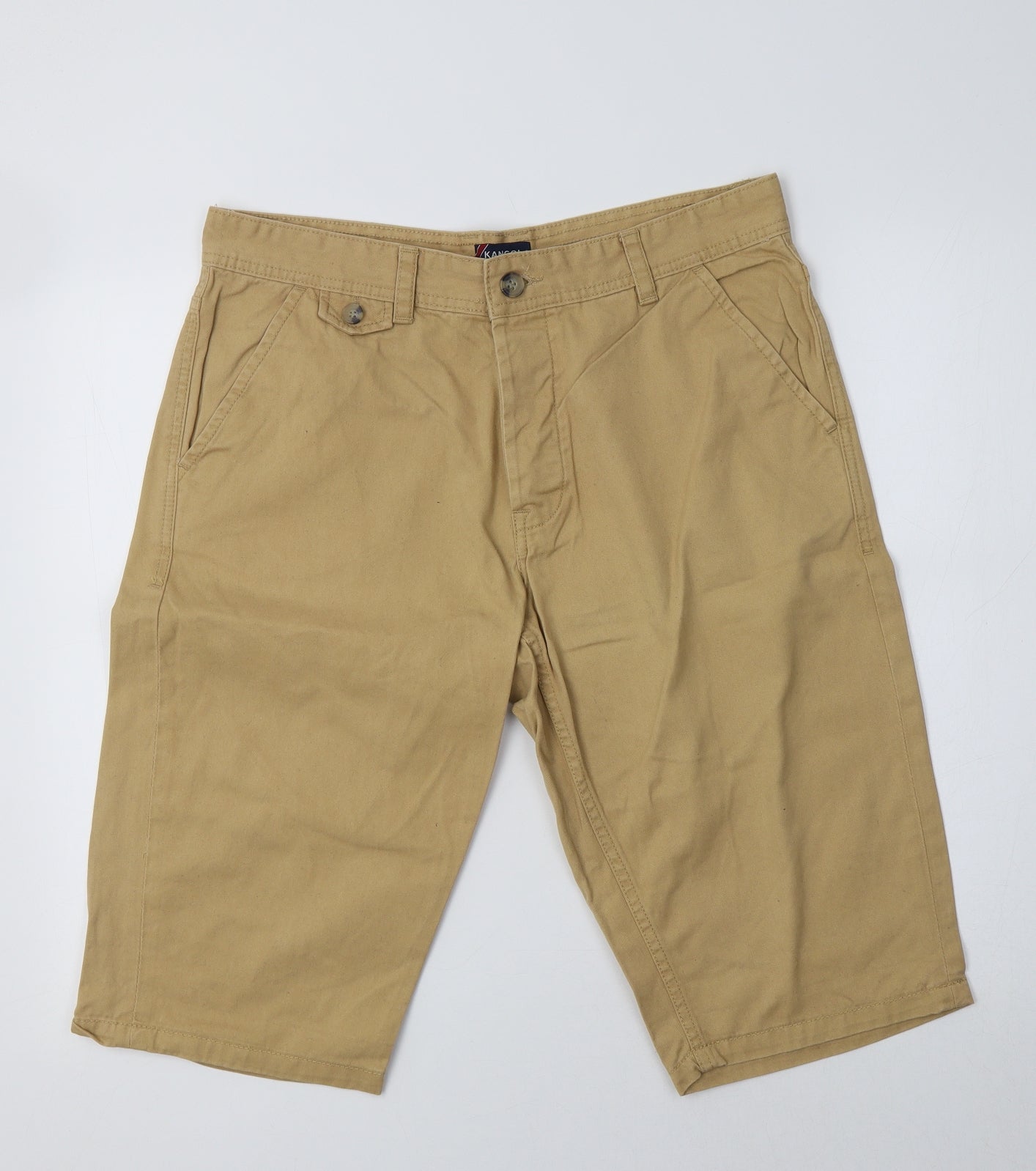 Kangol Mens Beige  Cotton Chino Shorts Size M L15 in Regular