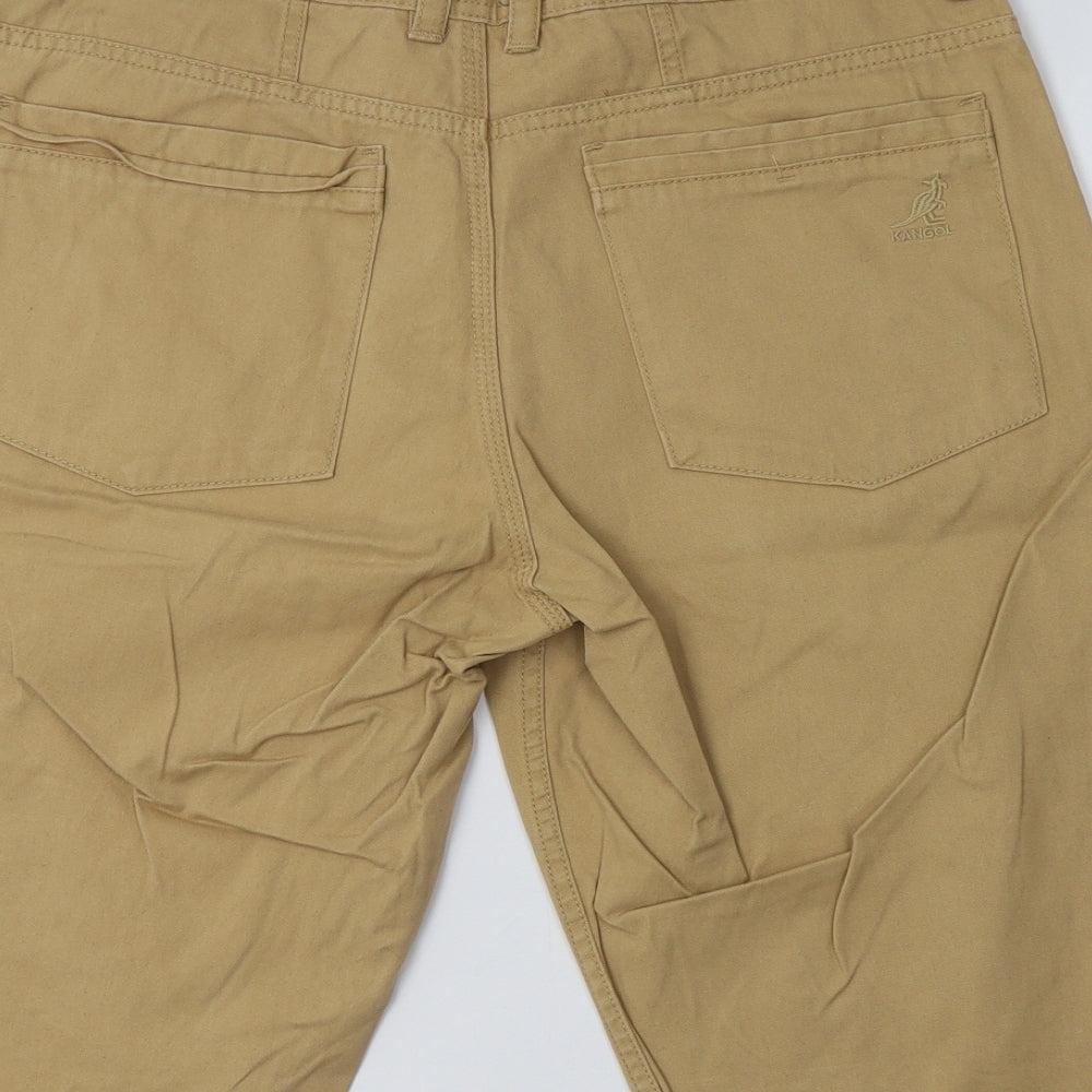 Kangol Mens Beige  Cotton Chino Shorts Size M L15 in Regular