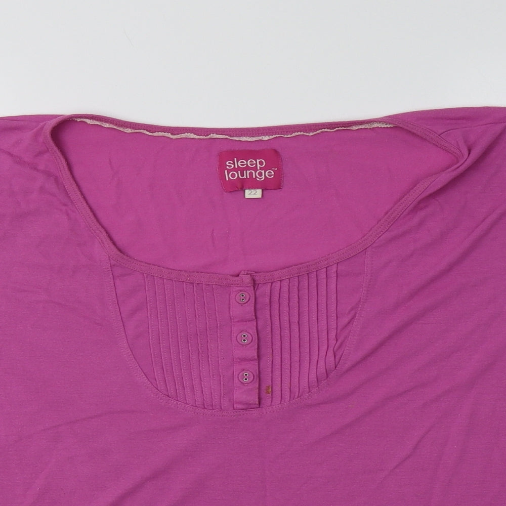BHS Womens Purple  Polyester Top Pyjama Top Size 22