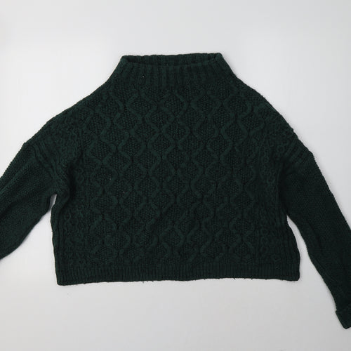 NEXT Womens Green Mock Neck   Pullover Jumper Size M