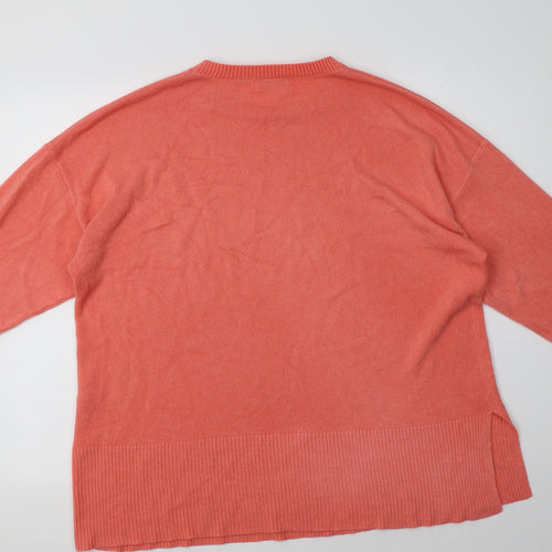 Papaya Womens Pink Crew Neck  Acrylic Pullover Jumper Size 20