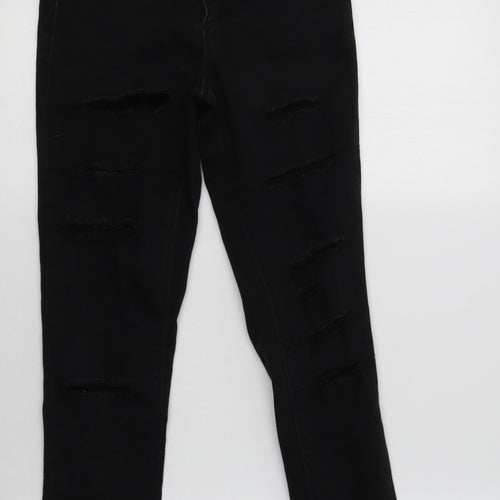 Missguided Womens Black  Cotton Skinny Jeans Size 8 L26 in Regular