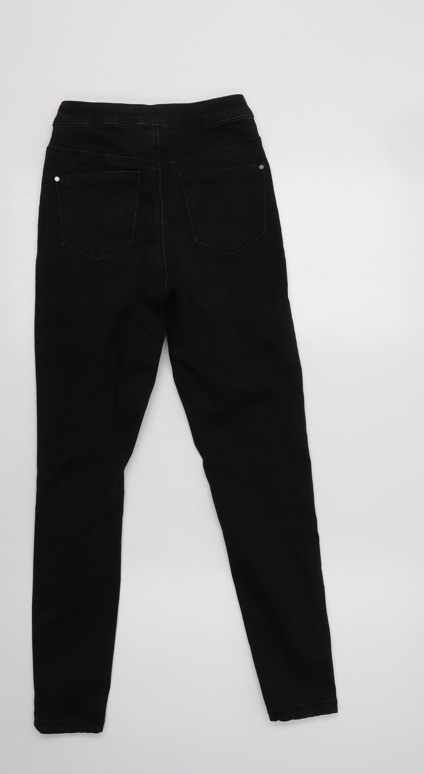 Missguided Womens Black  Cotton Skinny Jeans Size 8 L26 in Regular