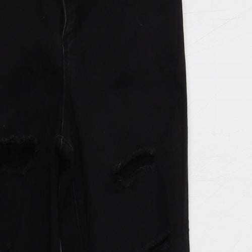 Missguided Womens Black  Cotton Skinny Jeans Size 8 L26 in Regular