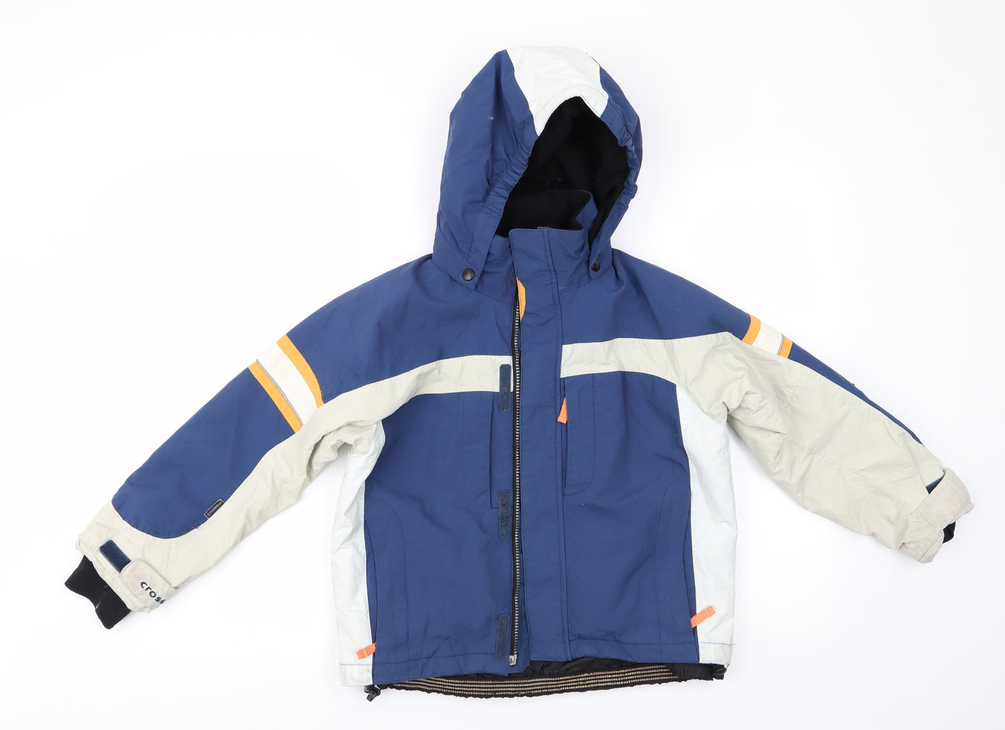 Cross Boys Blue Colourblock  Anorak Coat Size 8-9 Years   - Blue White Yellow
