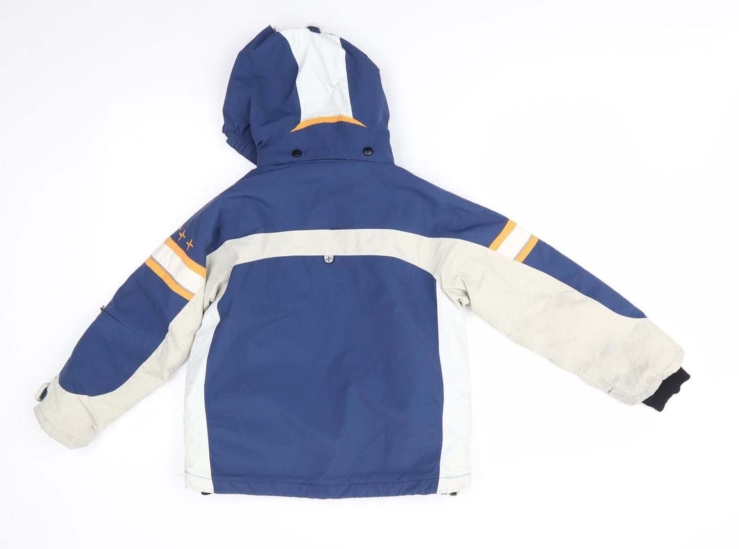 Cross Boys Blue Colourblock  Anorak Coat Size 8-9 Years   - Blue White Yellow