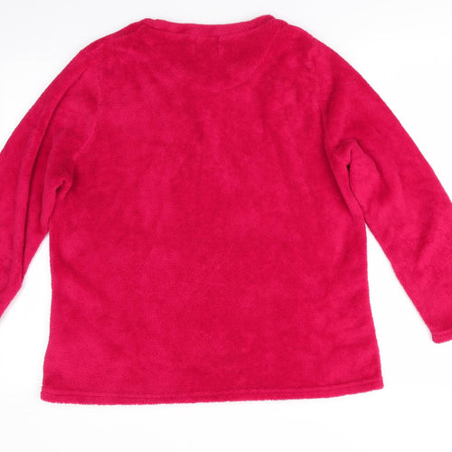 Love To Lounge Womens Red Animal Print Polyester  Pyjama Top Size 14   - Christmas Pyjama Top