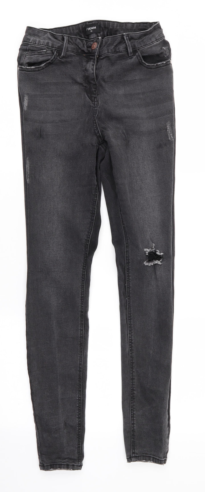 / Denim Womens Black  Cotton Skinny Jeans Size 12 L29 in Regular