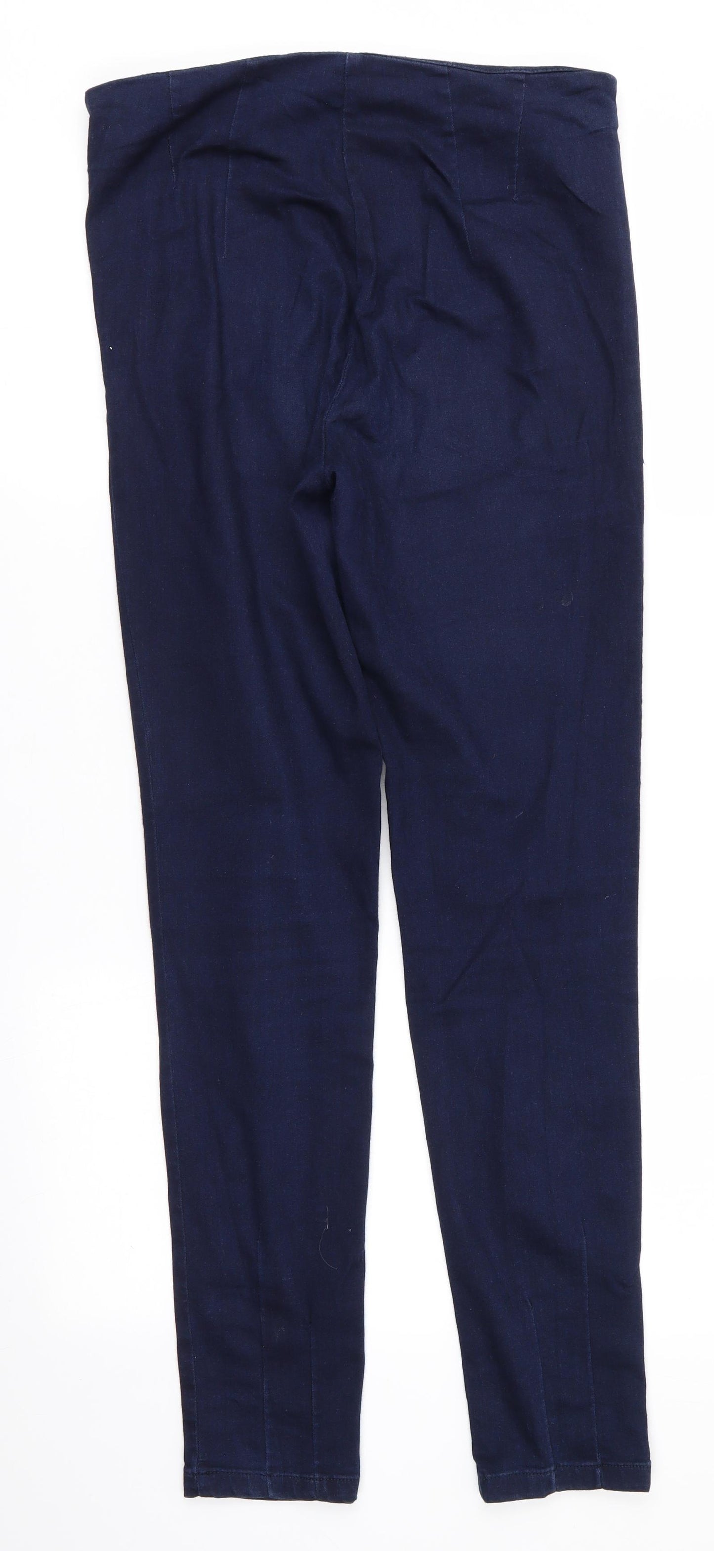 Phase Eight Womens Blue   Jegging Jeans Size 12 L30 in Regular  - Soft Feel Seamed Ankles Side Zip