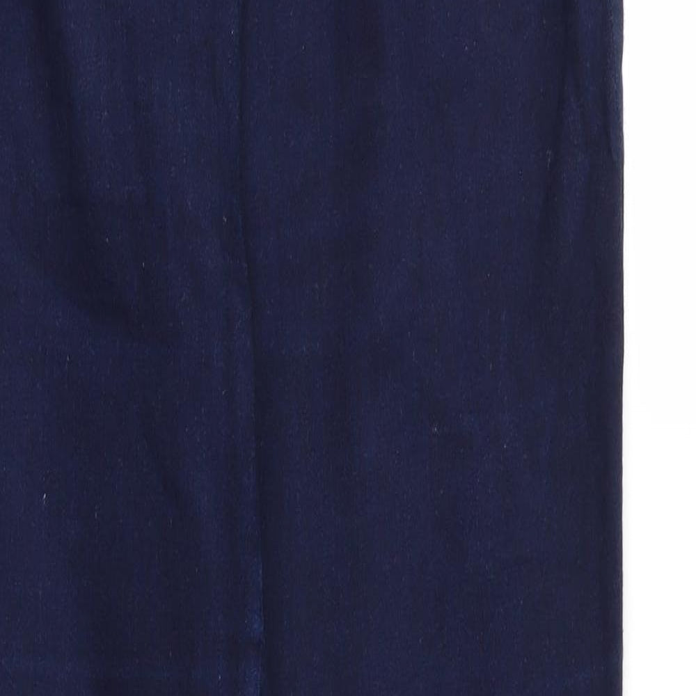 Phase Eight Womens Blue   Jegging Jeans Size 12 L30 in Regular  - Soft Feel Seamed Ankles Side Zip
