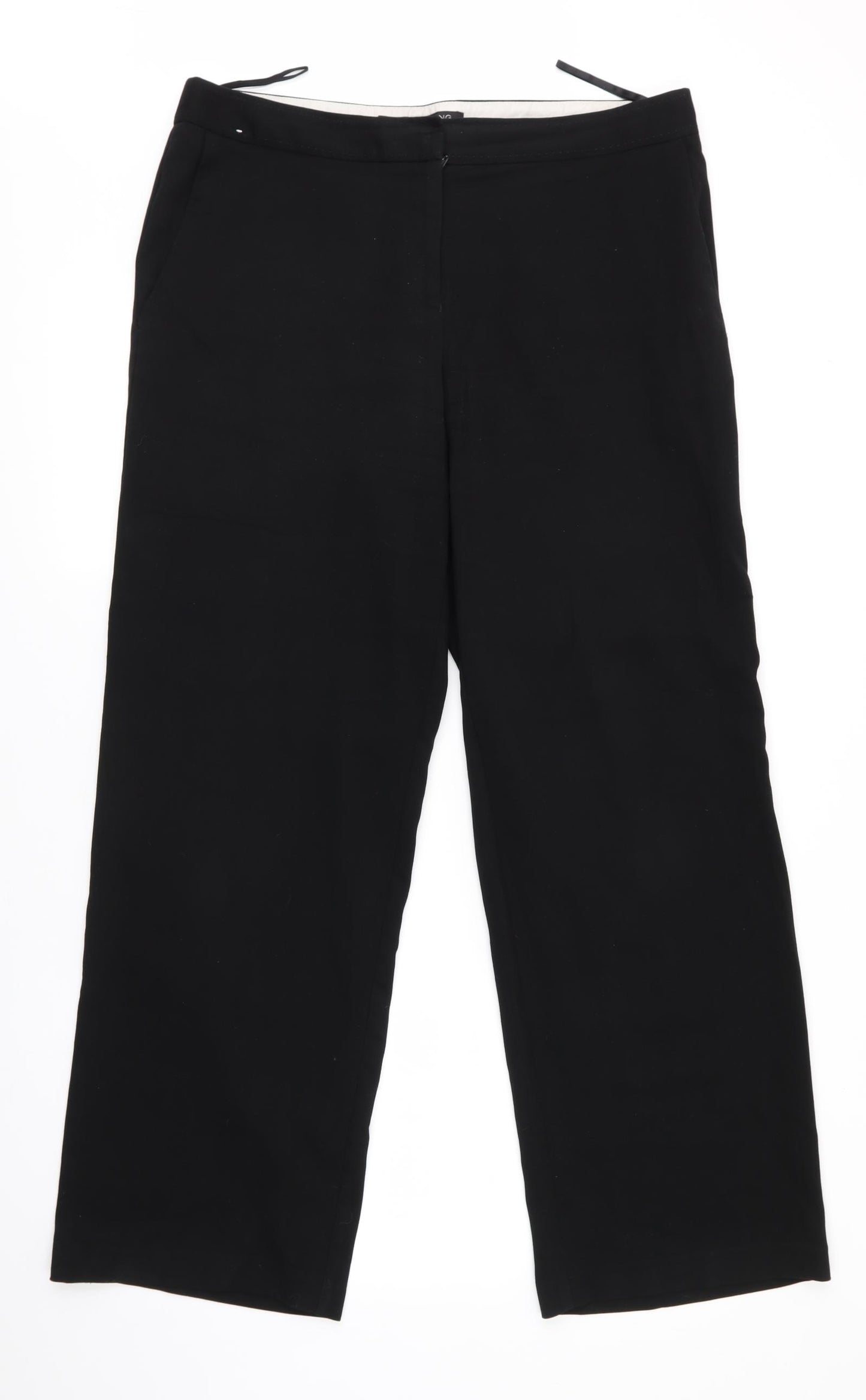 Next Tailoring Womens Black  Polyester Trousers  Size 14 L30 in Regular