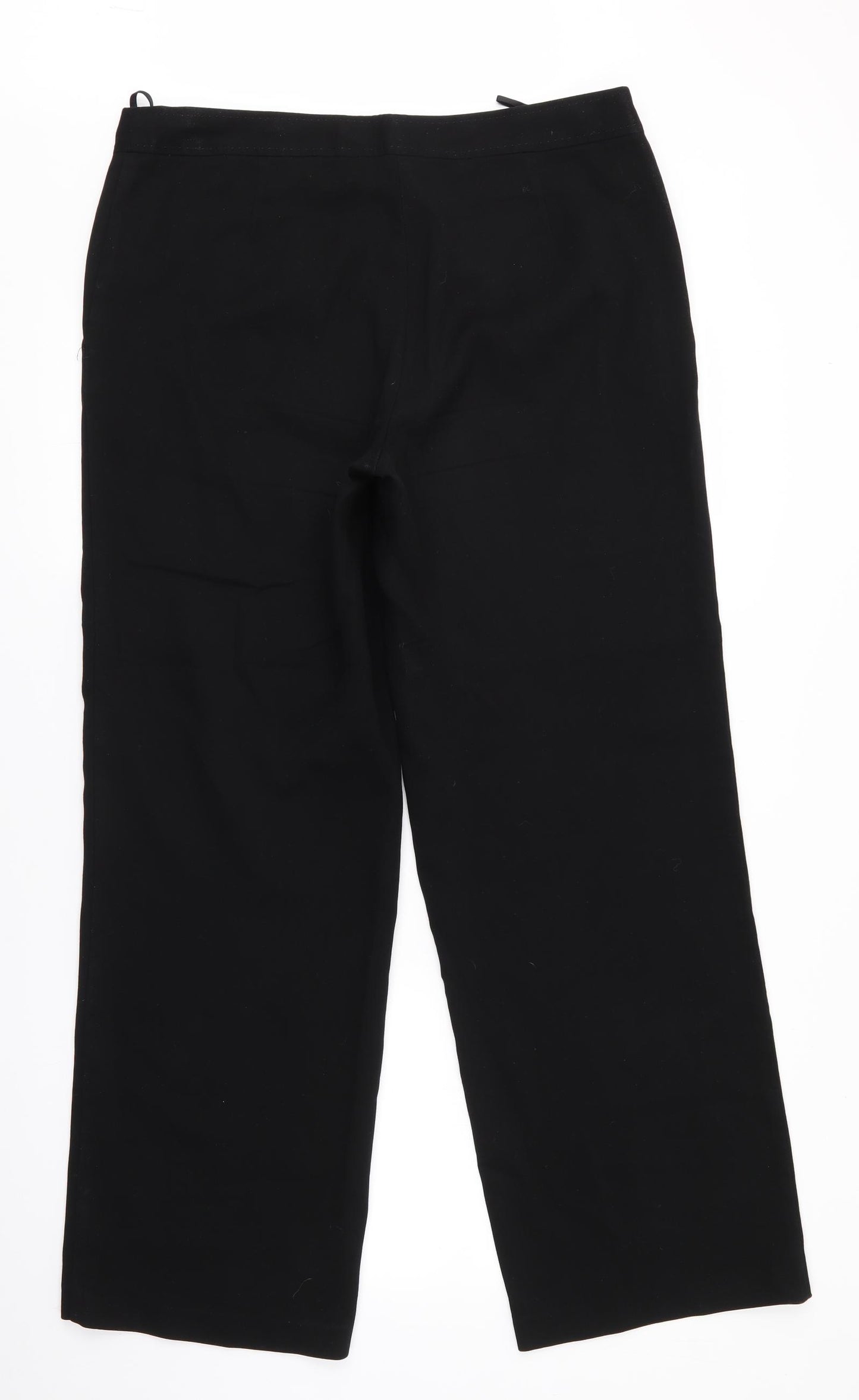 Next Tailoring Womens Black  Polyester Trousers  Size 14 L30 in Regular
