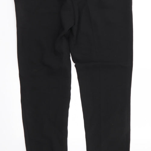 New Look Womens Black  Polyester Trousers  Size 8 L29 in Regular  - Gold Zips to pockets