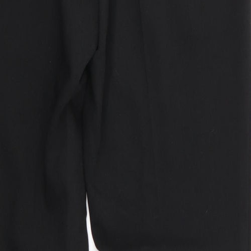 New Look Womens Black  Polyester Trousers  Size 8 L29 in Regular  - Gold Zips to pockets