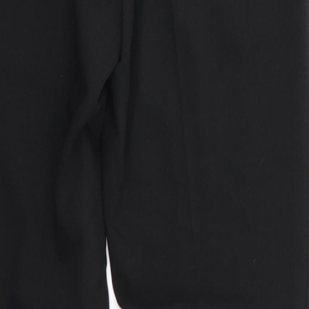 New Look Womens Black  Polyester Trousers  Size 8 L29 in Regular  - Gold Zips to pockets