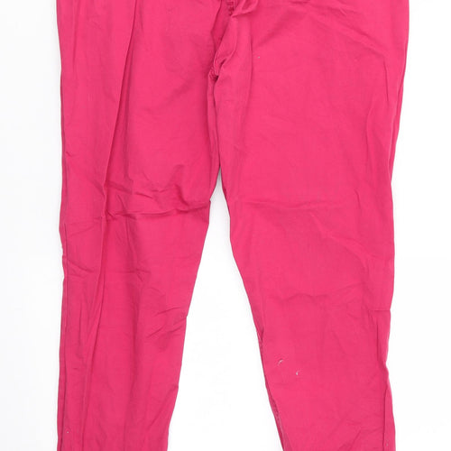 YFL Reserved Womens Red  Cotton Cropped Trousers Size 8 L25 in Regular