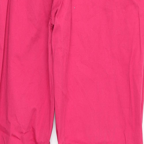 YFL Reserved Womens Red  Cotton Cropped Trousers Size 8 L25 in Regular