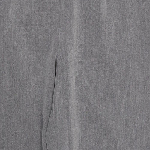 Topshop Womens Grey  Polyester Trousers  Size 10 L26 in Regular  - Light Grey