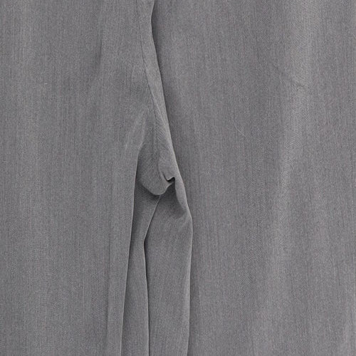 Topshop Womens Grey  Polyester Trousers  Size 10 L26 in Regular  - Light Grey