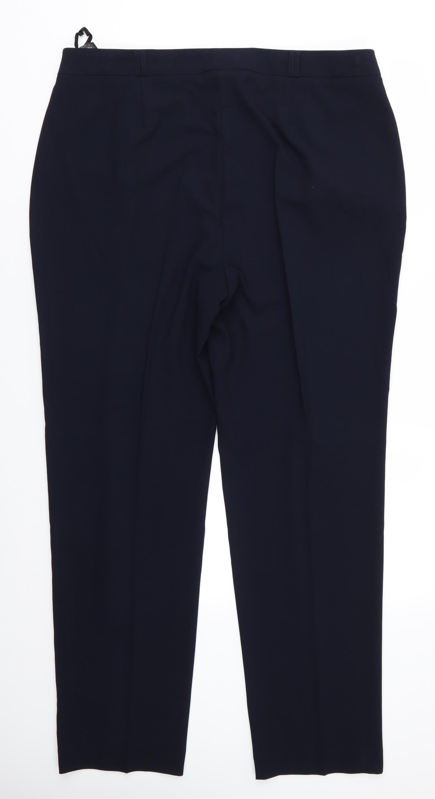 Marks and Spencer Womens Blue  Polyester Trousers  Size 18 L31 in Regular