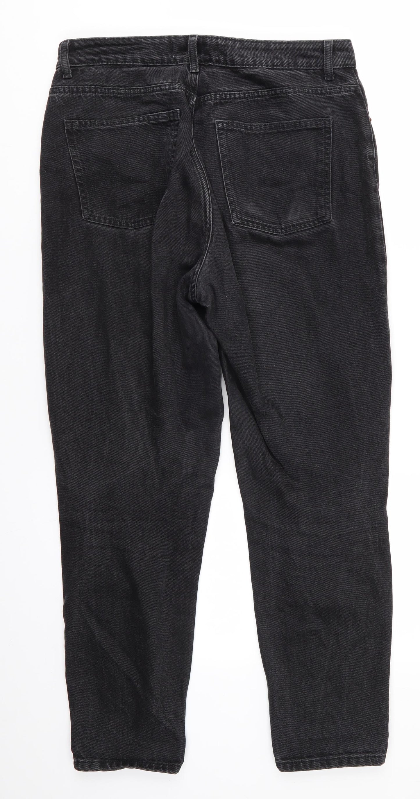 Denim Co Womens Black  Cotton Straight Jeans Size 12 L27 in Regular