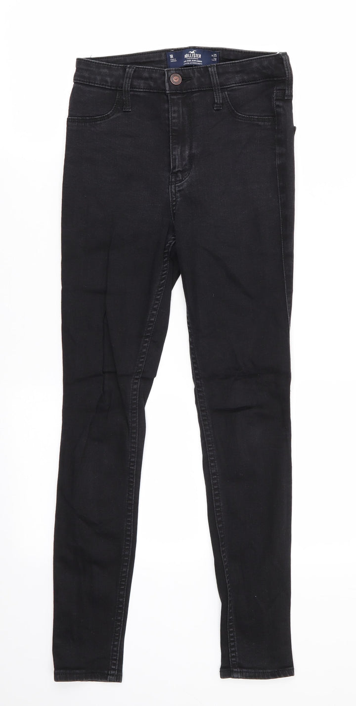 Hollister Mens Black Cotton Skinny Jeans Size 25 in L27 in Regular