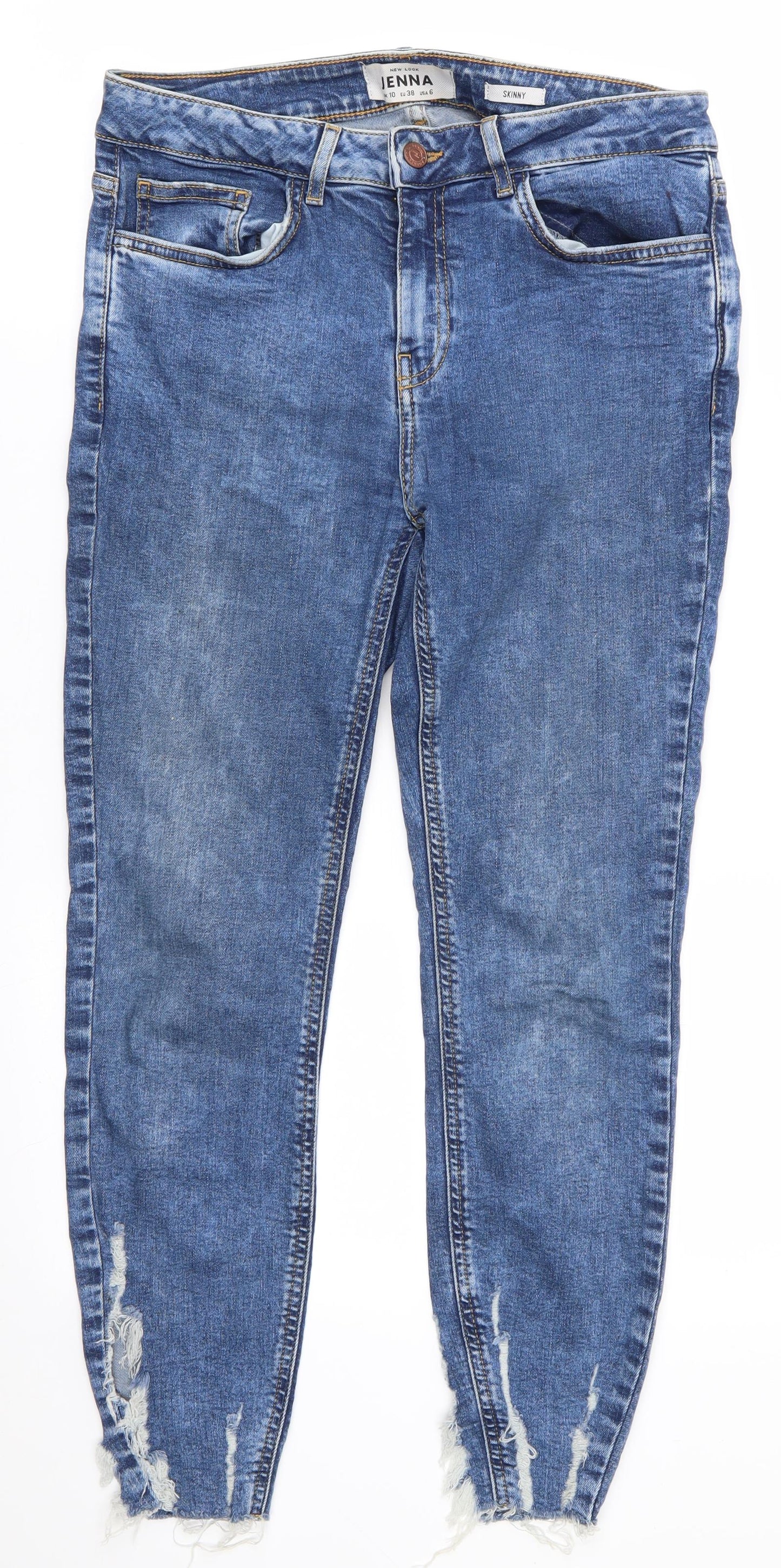 New Look Womens Blue  Cotton Skinny Jeans Size 10 L26 in Regular  - Jenna Skinny