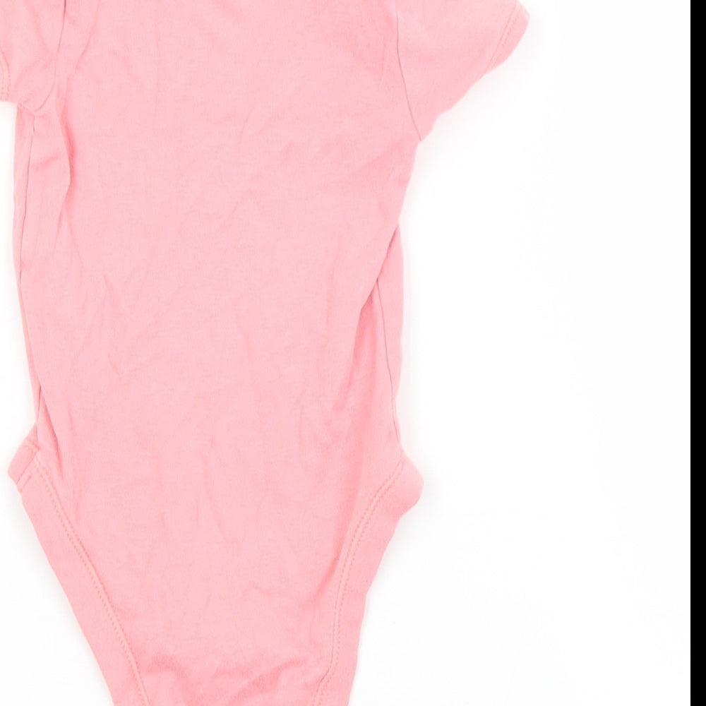 George Baby Pink  Cotton Babygrow One-Piece Size 6-9 Months