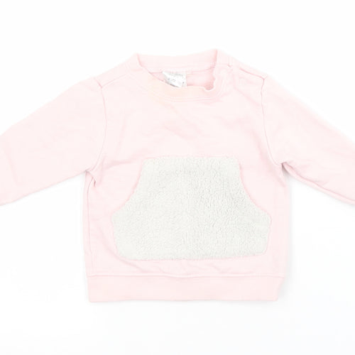 Kyle & Deena Girls Pink  Cotton Pullover Jumper Size 0-3 Months