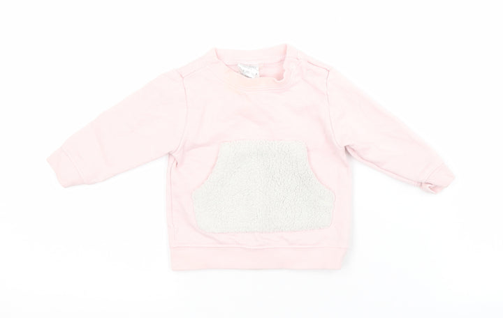 Kyle & Deena Girls Pink Cotton Pullover Jumper Size 0-3 Months