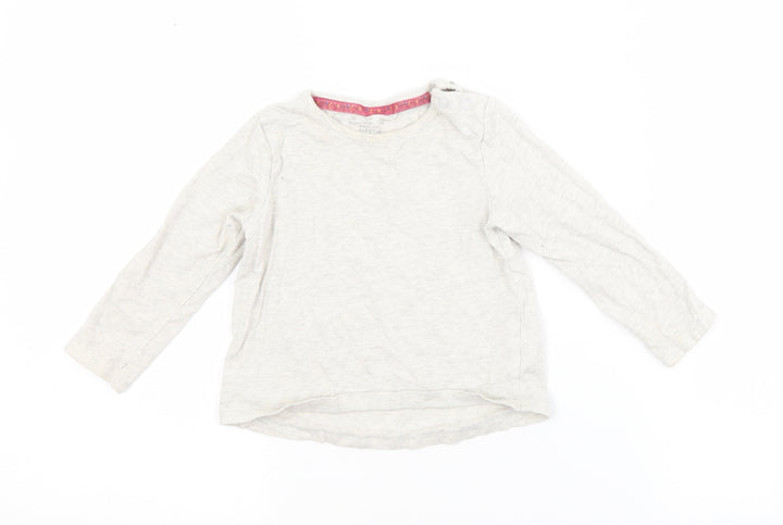 F&F Baby Grey  Cotton Basic T-Shirt Size 9-12 Months Crew Neck