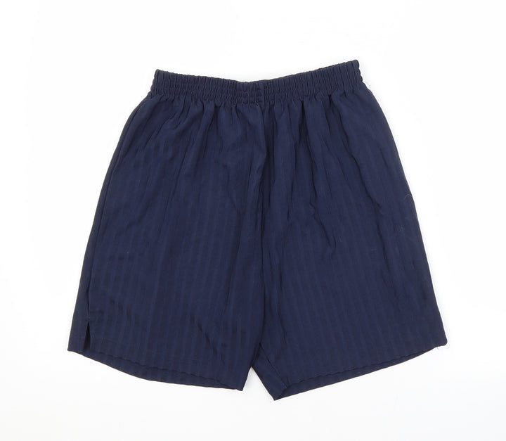 Preworn Boys Blue Striped Polyester Sweat Shorts Size 13-14 Years  Regular  - SCHOOL SHORTS