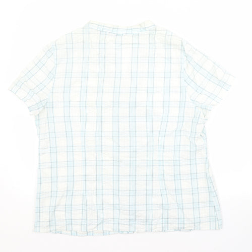 BM Womens Multicoloured Check Cotton Basic Button-Up Size 16 Collared