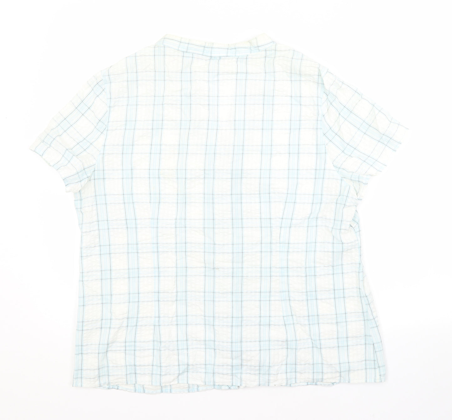 BM Womens Multicoloured Check Cotton Basic Button-Up Size 16 Collared