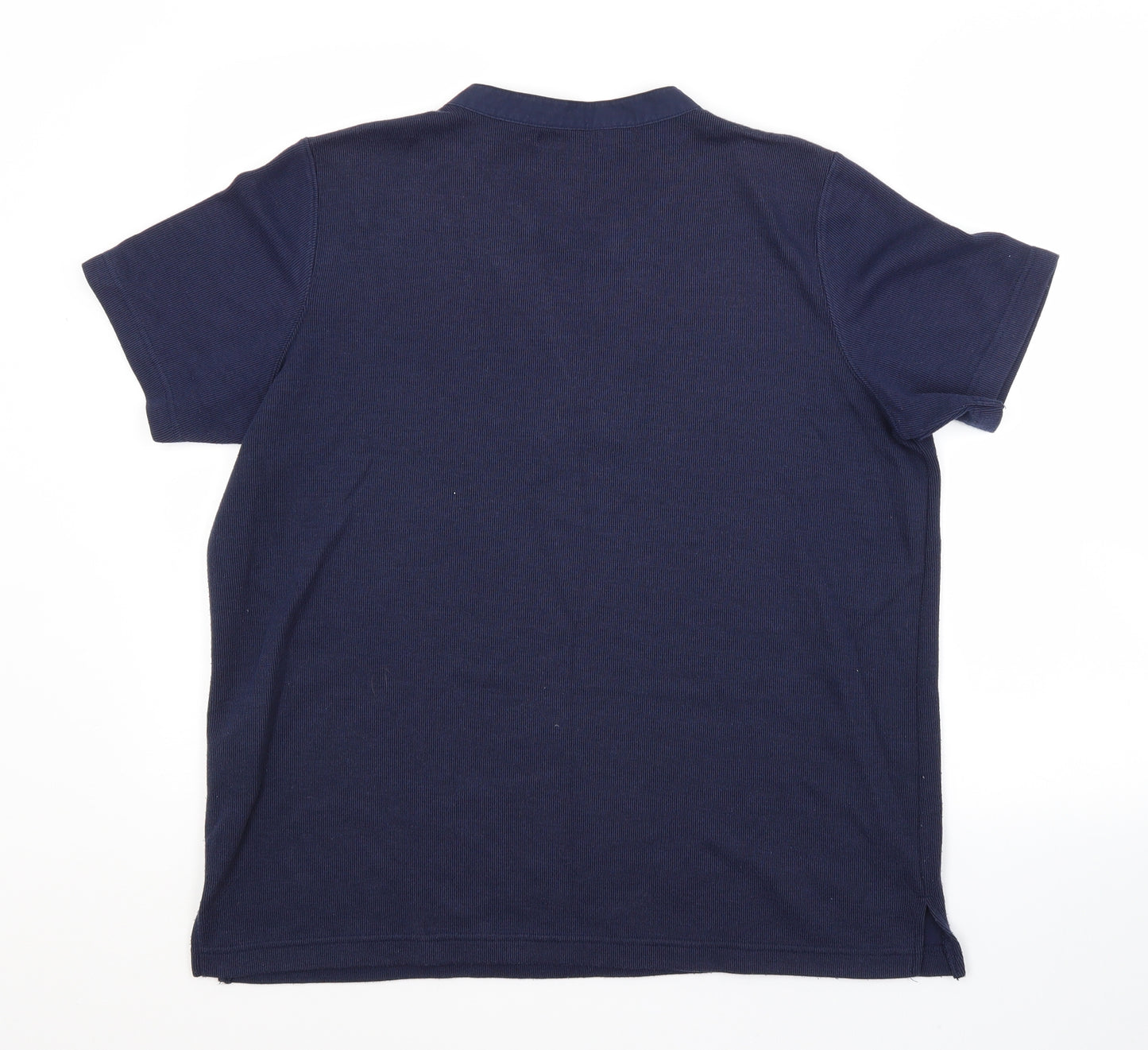 BM Womens Blue  Polyester Basic Blouse Size M V-Neck