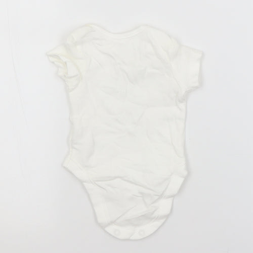 George Baby White  Cotton Babygrow One-Piece Size 0-3 Months