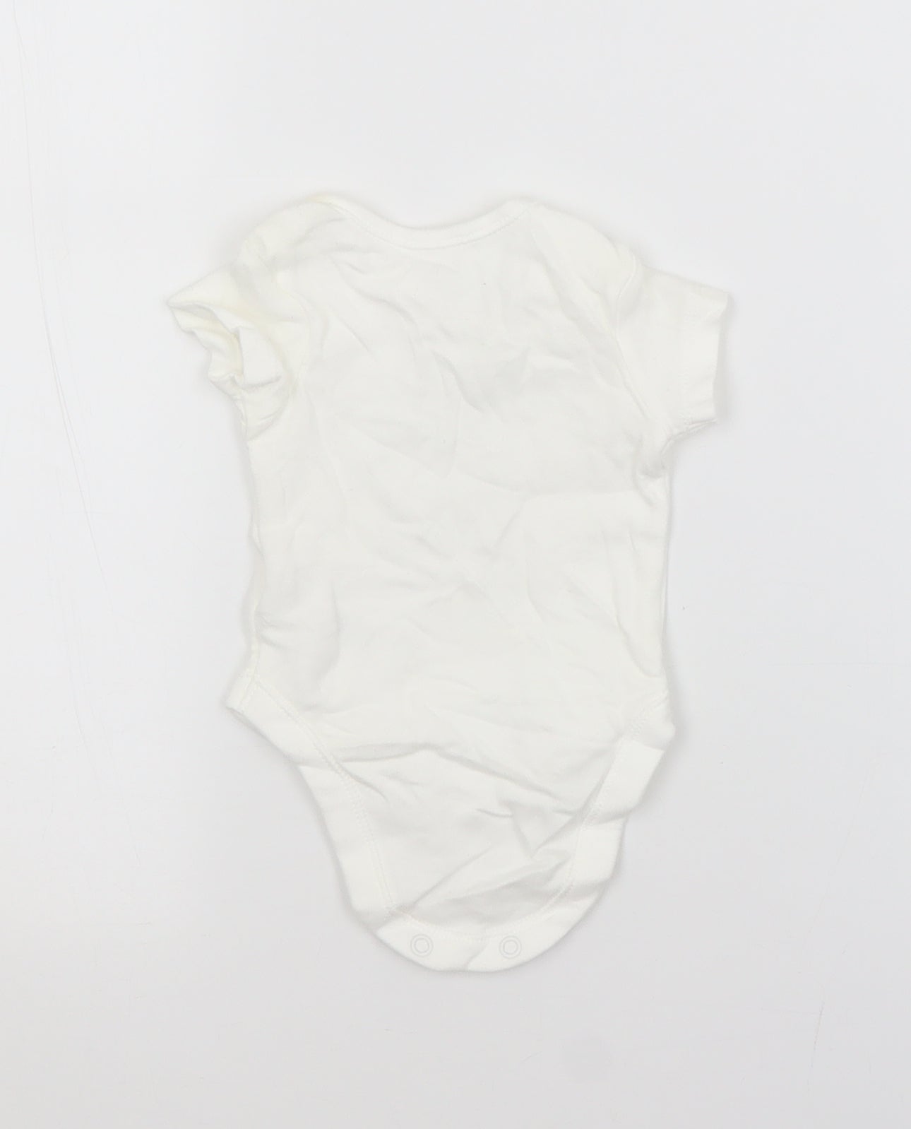 George Baby White  Cotton Babygrow One-Piece Size 0-3 Months